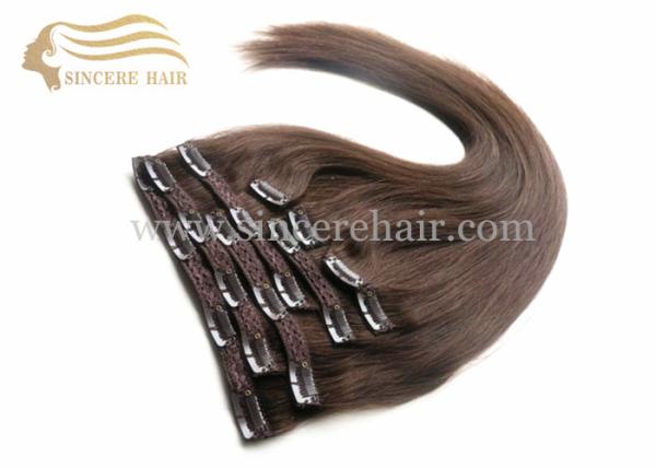 Hot Sell 55 CM Straight Remy Human Hair Extensions Clips-In 9 Pieces 100 Gram for Sale