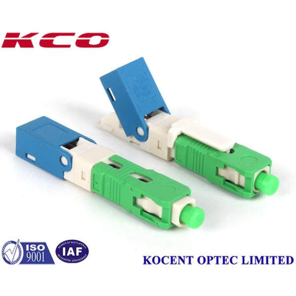 Green 2.0mm 3.0mm FTTX SC APC Field Installable Fiber Optic Fast Connector with 0.2dB Insertion Loss