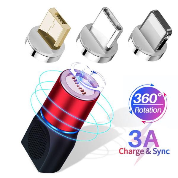 3 In 1 3A Magnetic USB Charging Cable Pure Oxygen Free Copper