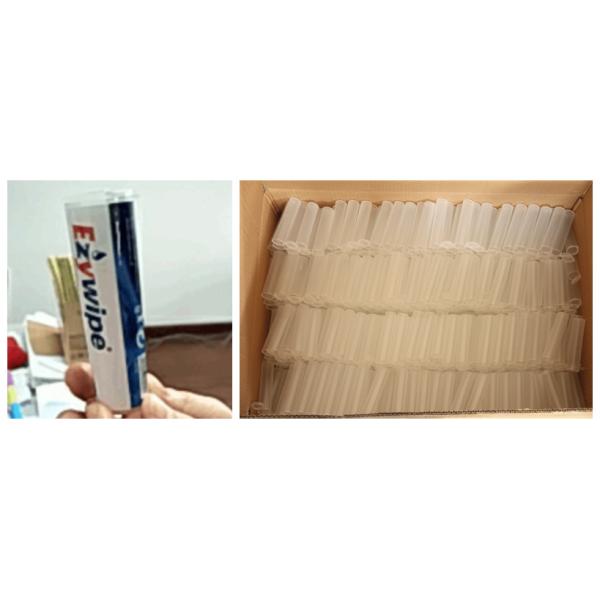 Food Grade 2.3Cm Diameter Plastic Packaging Tubes For Compress Towels
