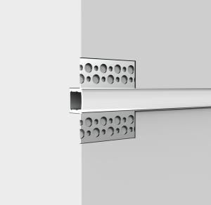Anodize / Coating Aluminum Led Strip Light Profile Flush Mounted Plasterboard