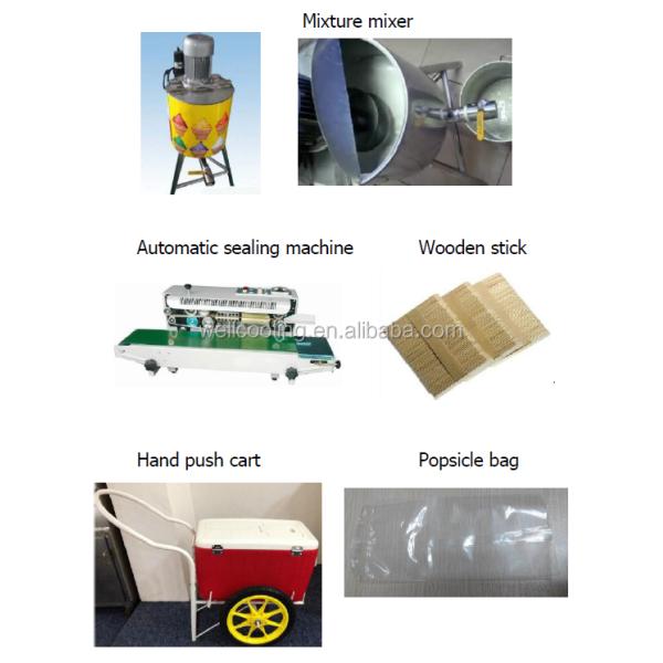 2.8kw Commercial Use 304 Stainless Steel Automatic Ice Cream Popsicle Machine