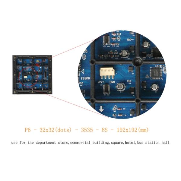 DC 5V P6 6500 Nits LED Advertising Screens HD Led Video Wall 6M x 4M