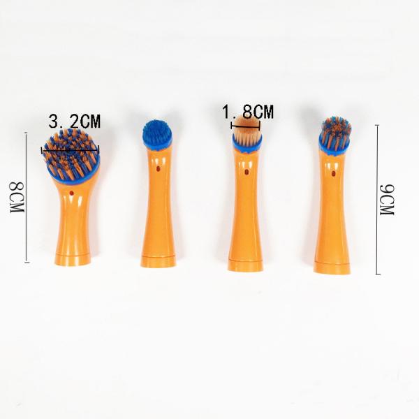 OEM спинирующая ванная чистка щетка беспроводной электрический скрабер гаджет с 4 головы