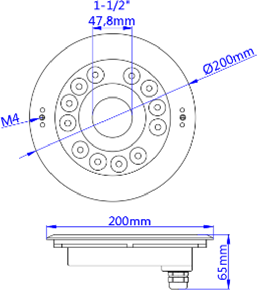 30W RGB DMX IP68 Waterproof Led Fountain Light 316 SS Underwater Lighting