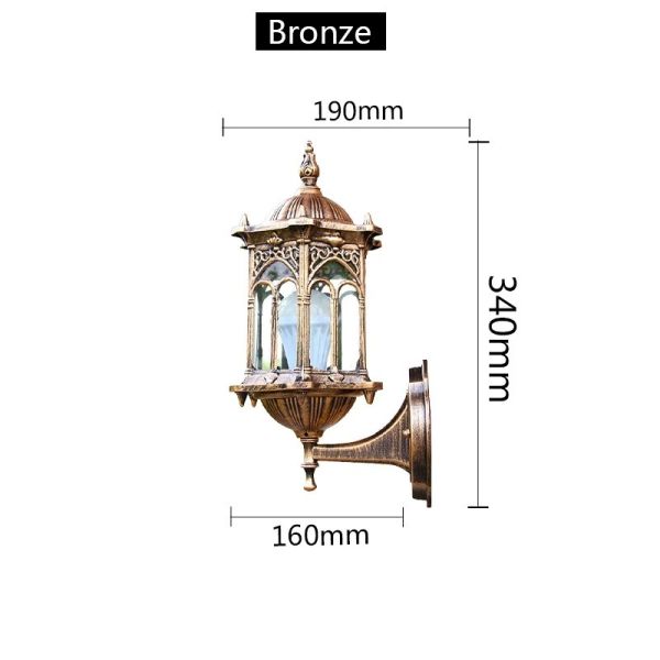Retro Outdoor Waterproof Antirust E27 Wall Lamp Garden Gateway wall Sconce(WH-VR-123)