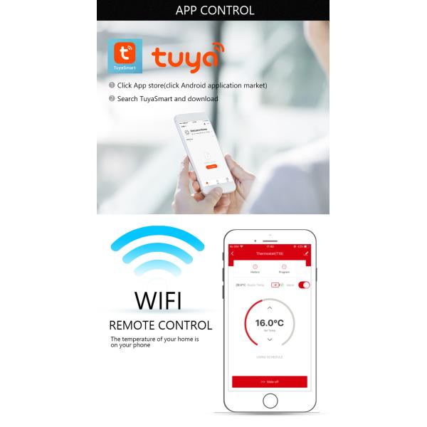 термостат боилера газа термостата MQTT 868MHz Tuya WiFi умный беспроводной