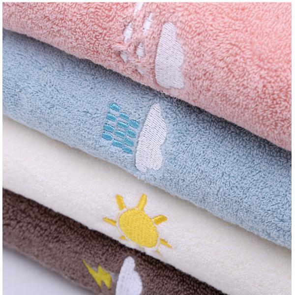 Taille personnalisée pour tous les âges Embroidery Logo serviette en coton pour hommes femmes serviettes épaisses douces COLORE SOLID