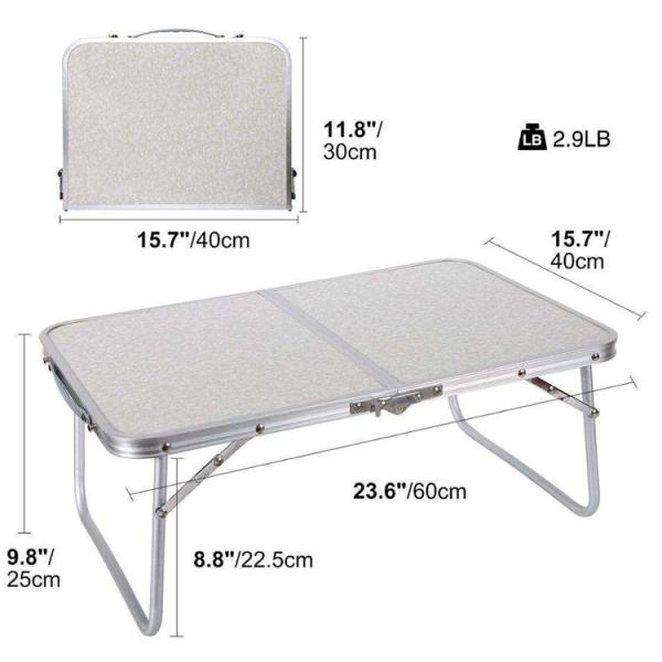 Indoor Outdoor Portable Aluminum MDF Table for Camping Beach Picnic