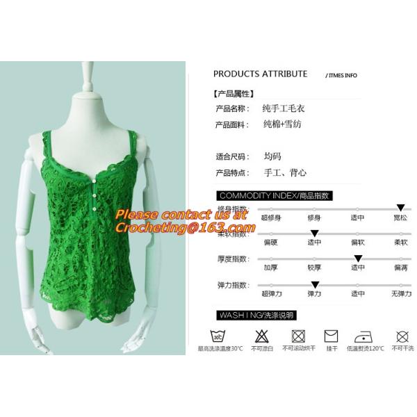 Casual Fashion, Vintage O-Neck, Sleeveless, Women Long Crochet, Chiffion Blouse Plus Size