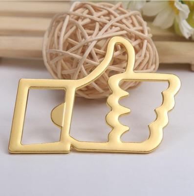 Coo Innovative Wedding Favor Gold Plated Thumb Up Like Beer Bottle Opener, Promotion Gift