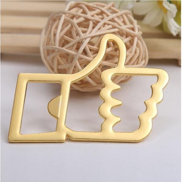 Coo Innovative Wedding Favor Gold Plated Thumb Up Like Beer Bottle Opener, Promotion Gift
