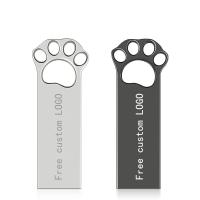 Velocidade instantânea da movimentação 2,0 128GB 256GB 15MB/S de Paw Shapes Metal USB do cão
