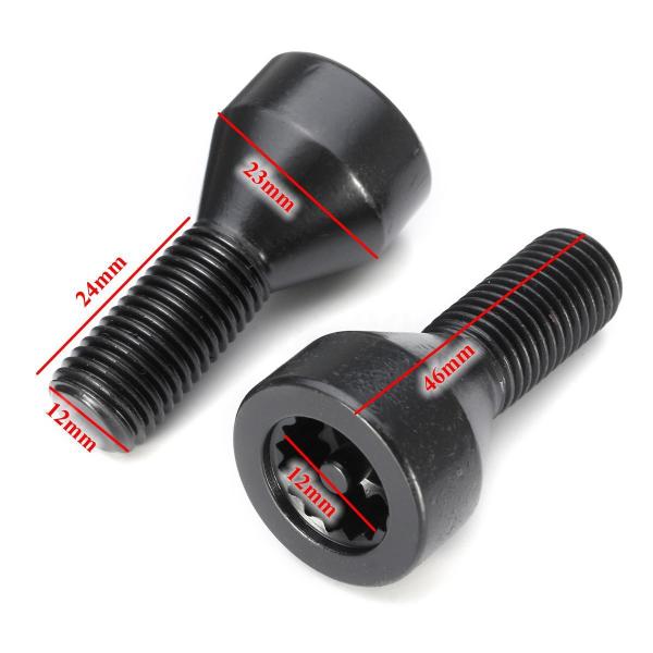 Security Car Locking Wheel Bolts Carbon Steel Apply To For BMW E32 / E34 / 328i