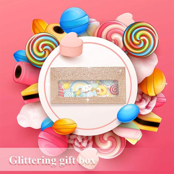 Custom Logo Printed Glitter Empty Cosmetic Eyelash Packaging Boxes for False Eyelashes