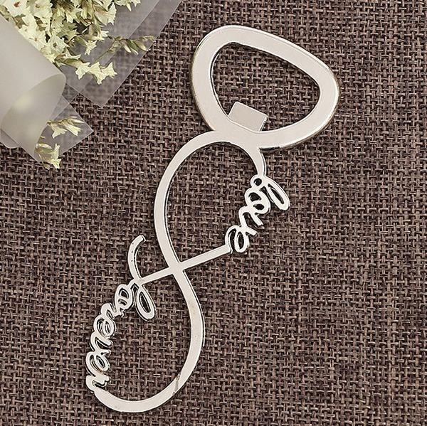 Cool Innovative wholesale wedding favor, fancy gift, die casting zinc alloy silver plating Love beer bottle opener