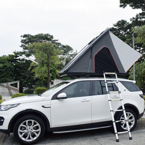 2~3person Grey Hard Shell Aluminum Triangle Car Camping Roof Tent
