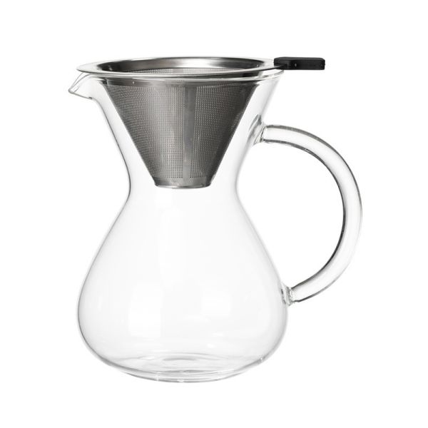 Eco Friendly Single Wall Glass French Press Heat Resistant Glass Coffee Maker Pot 400ml
