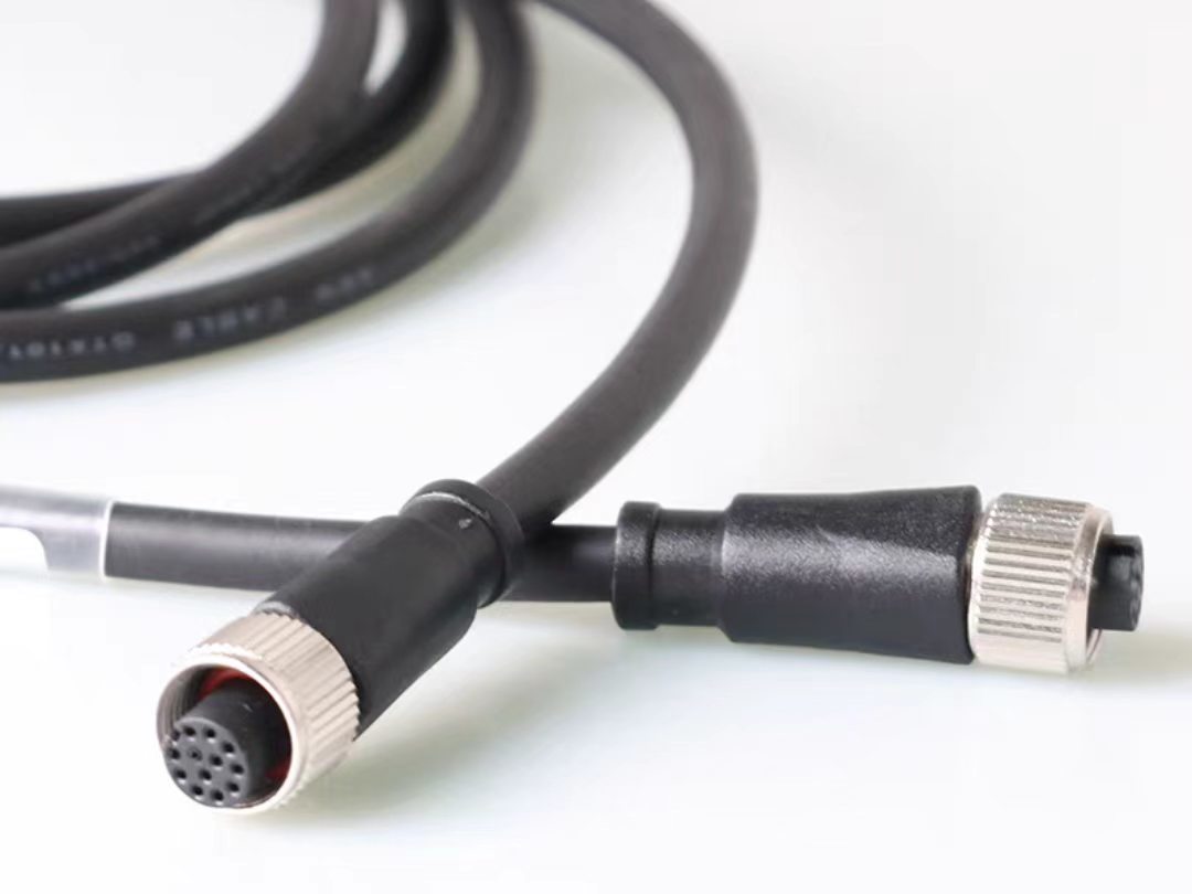 M12 Waterproof Aviation Connector with 4/5/8-pin Options for Industrial Automation Servo Motor Applications