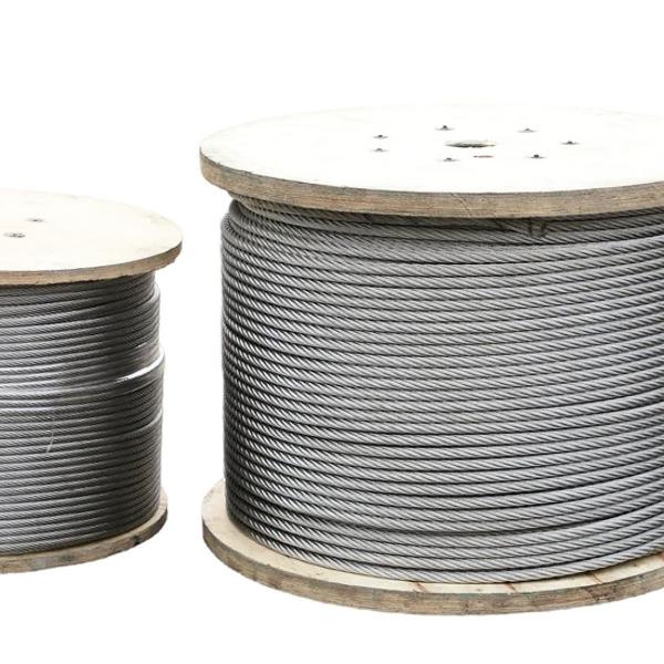 Câble métallique en acier inoxydable 304 7X7 1/8'' pour traction