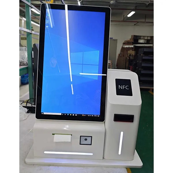 24 LED Decoration Desktop Android Computer Touch Screen Payment Kiosk with Cash Collection