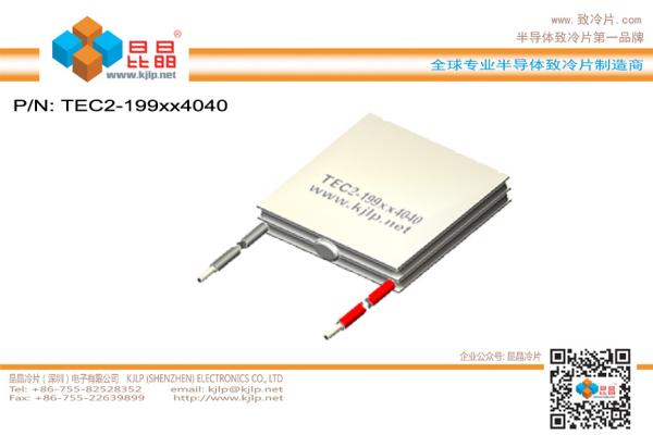 TEC2-199 Series (Cold 40x40mm + Hot 40x40mm) Peltier Chip/Peltier Module/Thermoelectric Chip/TEC/Cooler