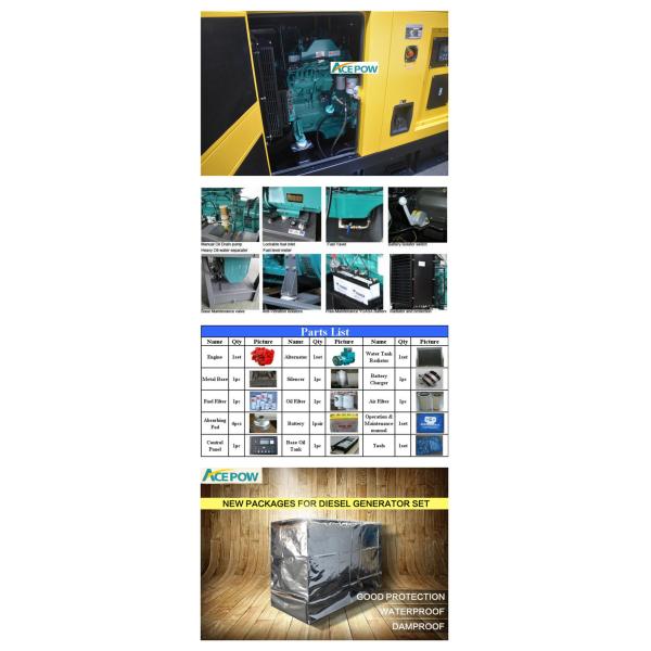 200 KVA 160KW 1800 RPM Standby Diesel Generator , Emergency Standby Generator