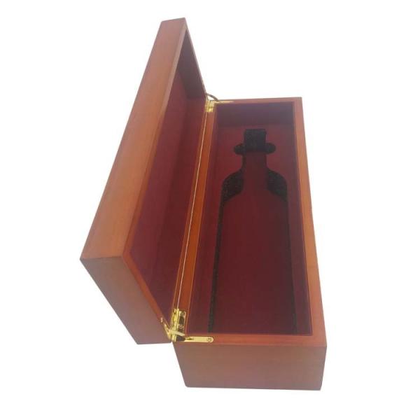 Luxurious Custom Wine Boxes Wooden with Velvet Insert 12x4x4 Inches