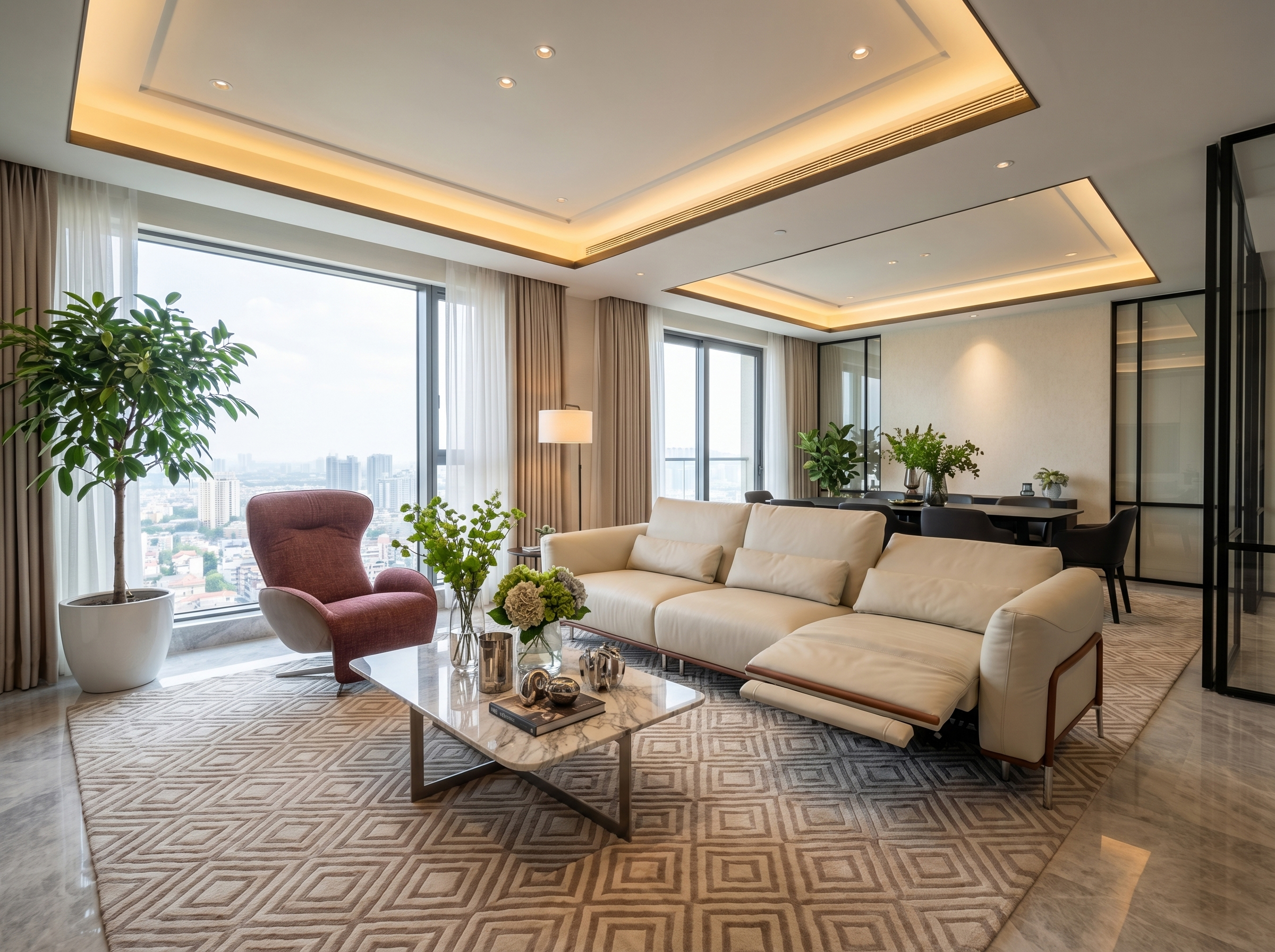 Luxury Modern Recliner Sofa |Design For Modern Apartment And Villa