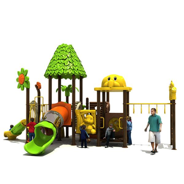 Colorful Playground Backyard Outdoor Slide 19033 Commercial Children Garden
