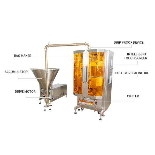 650kg Automatic Liquid Packing Machine  Easy Use Sauce Sachet Packing Machine