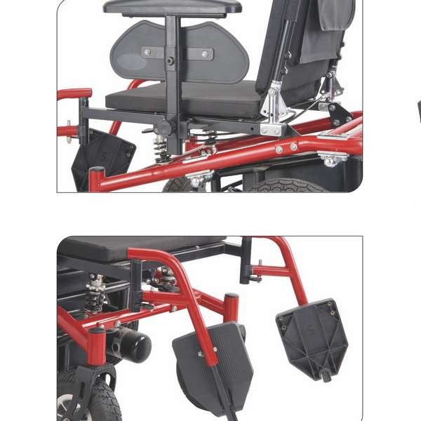 70Kgs 4 Wheel Drive Power Wheelchair 8km/H Dual 24V 320W Motors