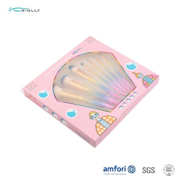 OEM Colorful 8pcs Plastic Makeup Brushes For Eye Shadow