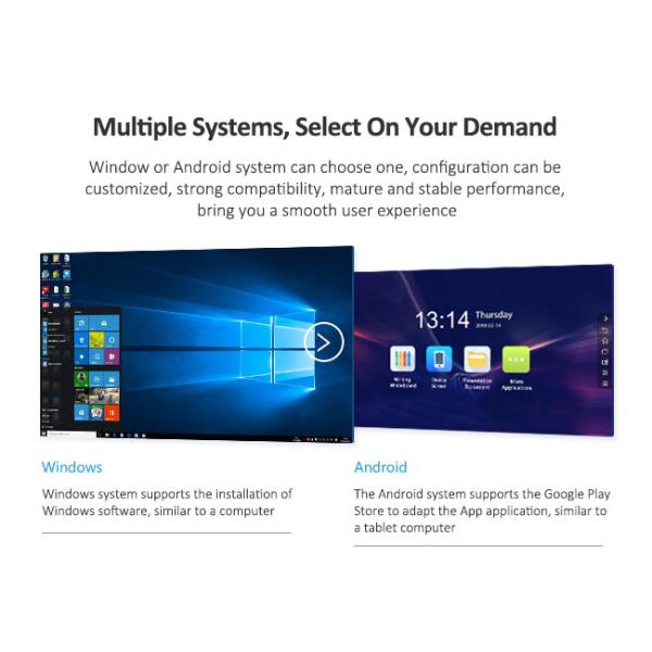 стойка пола сенсорного экрана 65 дюймов с 1080p дисплеем, дисплей киоска цифров с монитором инфракрасн андроида 4K полным HD