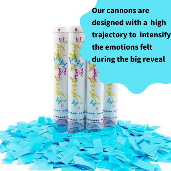 18 Eco-friendly Gender Reveal Cannon Biodegradable Flameproof For Baby Shower Party Supplies