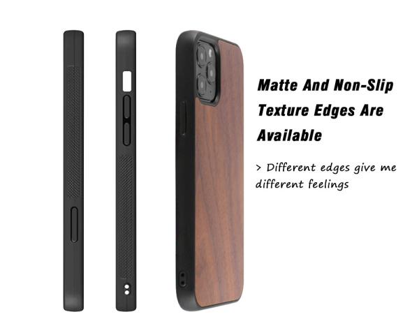 Couverture de téléphone en bois de bambou naturel à l'épreuve des chocs pour iPhone