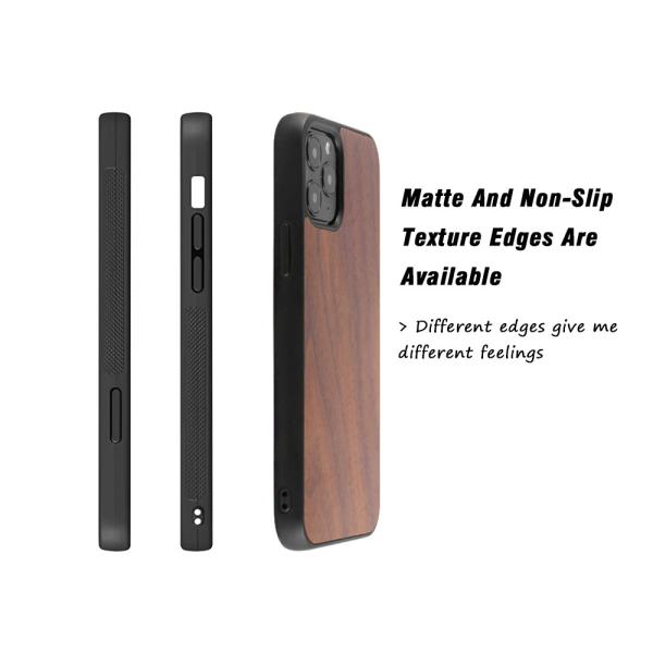 TPU Bumper Shockpoof Wooden Bamboo Phone Cover For IPhone And Samsung