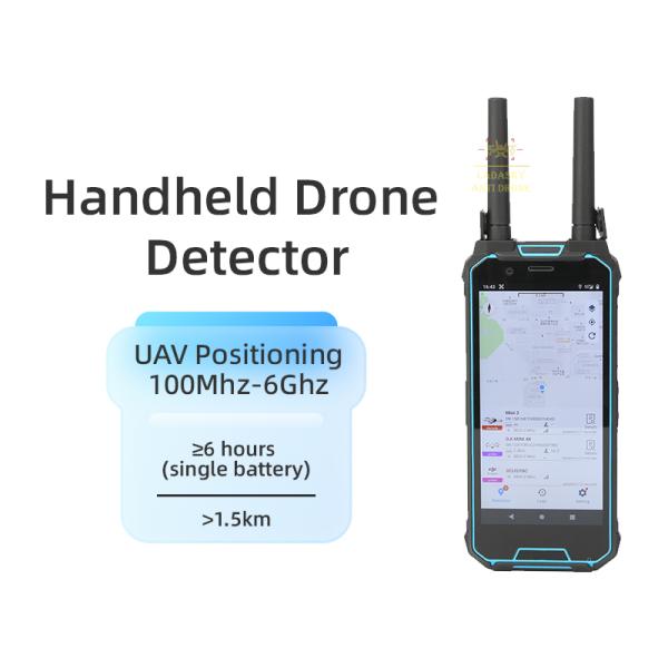3KM Handheld Dron Detector 100M-6Ghz Portable UAV Locator 1.5G 2.4G 5.8G GPS Alarm Locate FPV Dji Track Flight Pilot Positioning
