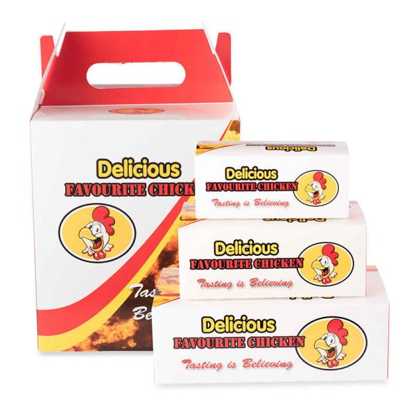 Food Grade Paper Pizza Packaging Box For French Fried Chicken