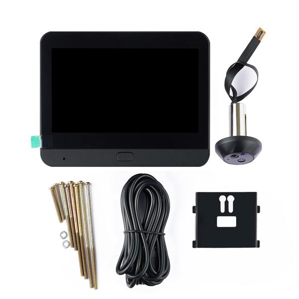 Tuya Smart 3MP WiFi Peephole Door Camera – 4.3 LCD Viewer with PIR Motion Detection, 2-Way Audio, Night Vision & 5000mAh Battery