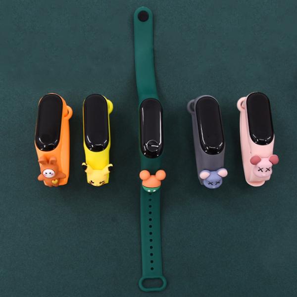 Kids Cartoon Electronic Bracelet Watch Thermoplastic Silicone Rectangular Case