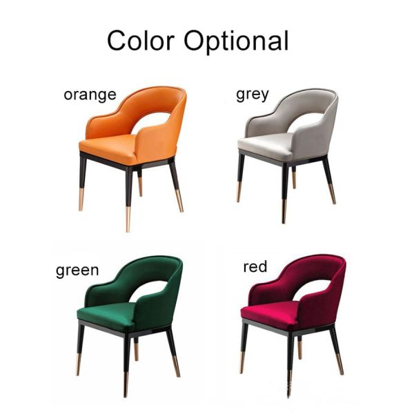 Light Luxury Dining Chairs Solid Wood Armchair Restaurant Cafe Negotiation Leisure Chair