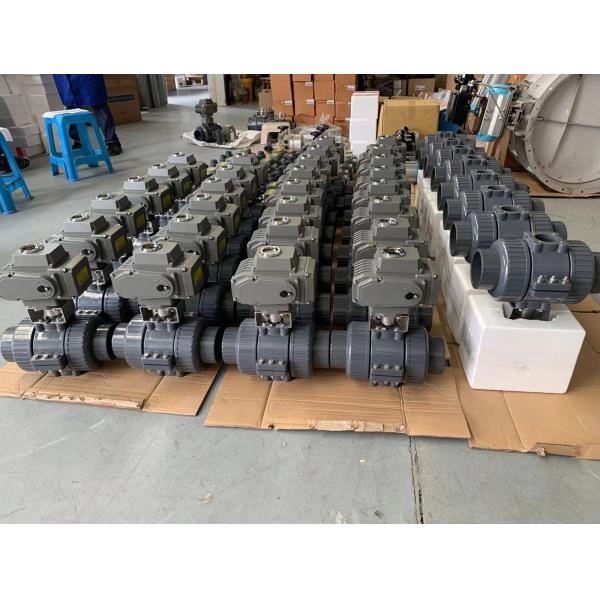 Válvula de bola de PVC de 3 pulgadas de funcionamiento eléctrico