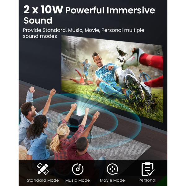 SUN730 VoltoSmart Wireless Android 11 Led DLp Home Theater 1080p Wifi Video Phone Proyector Mini Portable Projector 4K