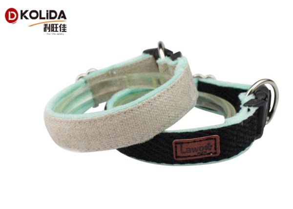 Four Sizes Reflective Dog Collars Stainlee Steel Material Ring For Walking / Training