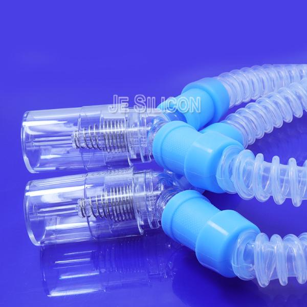 Medical Breathing Machine Corrugated Tube Silicone Connector High Transparency