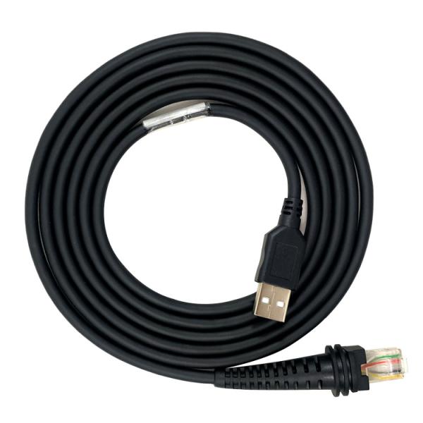 16.5ft PVC Barcode Scanner Cables USB To Rj45 For 1900GSR 1902GHD