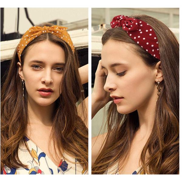 GLH009 Leopard-print rabbit ears knotting wide band girls fabric headbands outerwear hair clip headband accessories