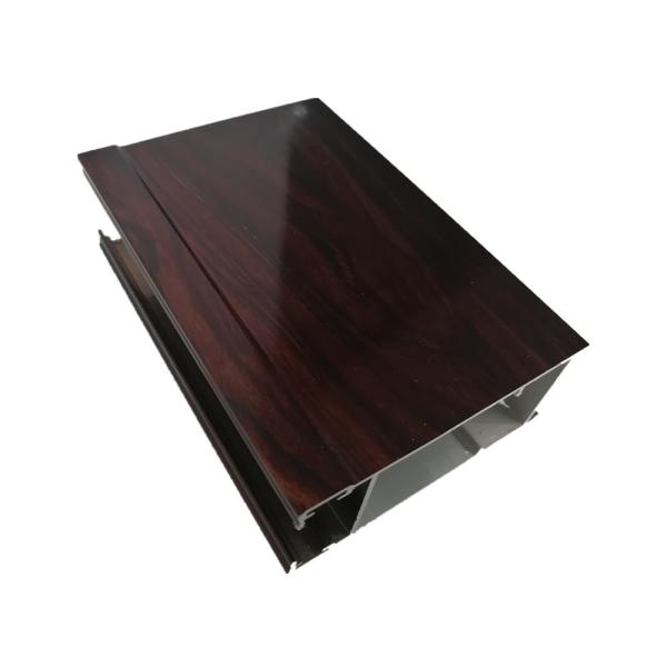 6063 Customized High Glossy Wood Finish Aluminium Profiles Aluminium Extrusion for Glass Door and Window