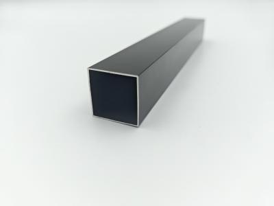 Black Anodized Extruded Aluminum Tube / Waterproof Square Aluminum Tube